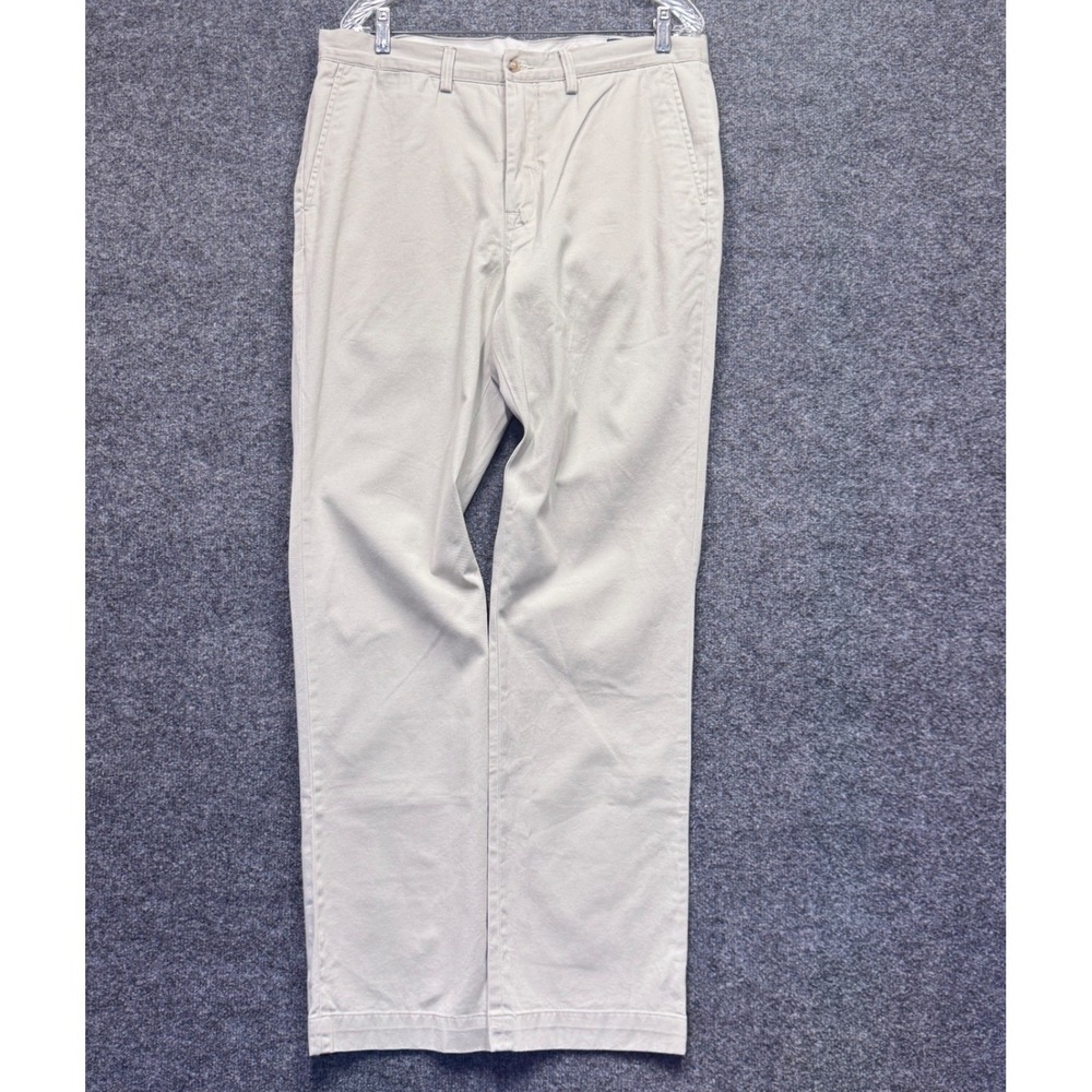 Polo Ralph Lauren Chino Pants Mens 34x34 Tan Khaki Classic Fit Cotton Preppy Ivy